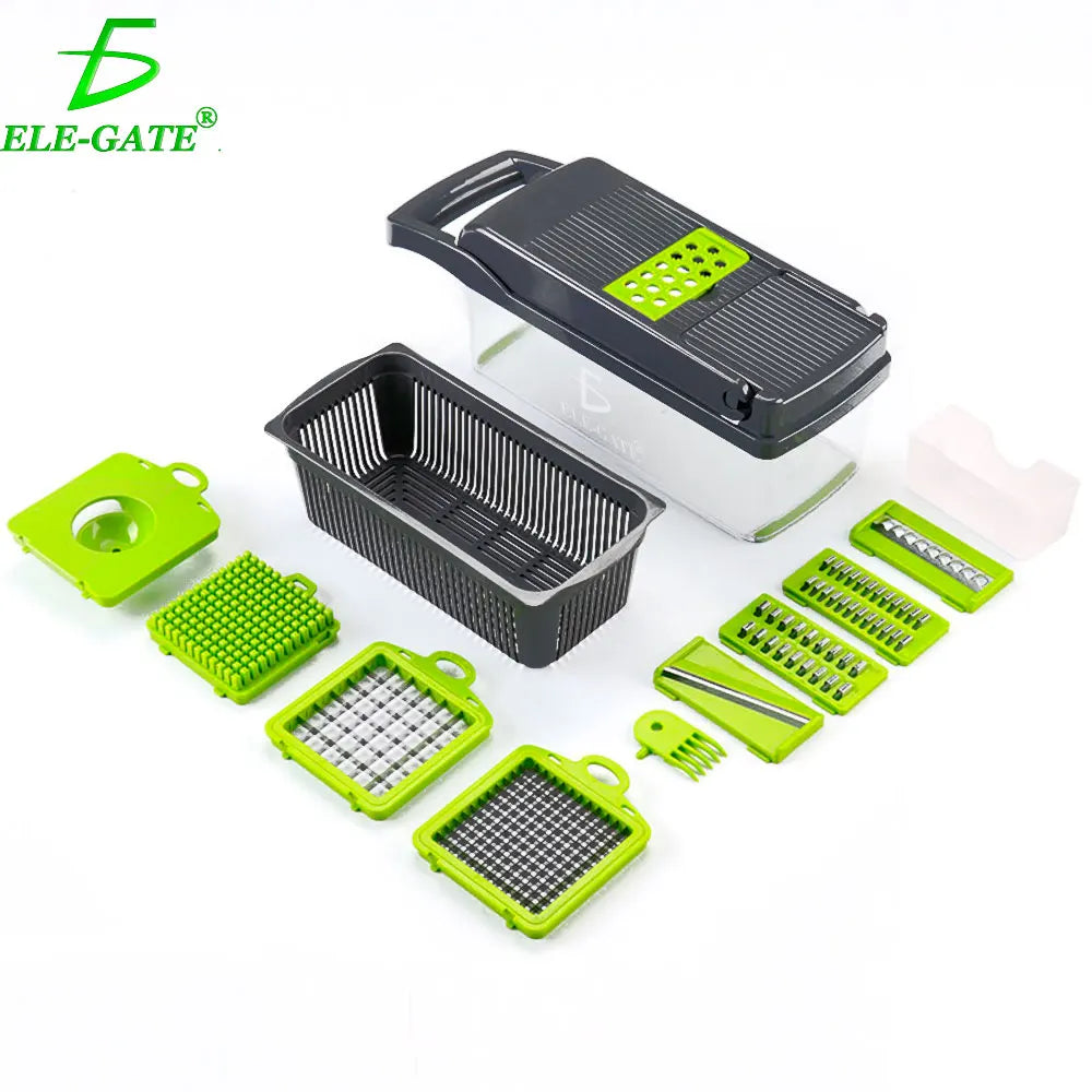 Multi Grater Manual Chopper for Fruits and Vegetables 9 in 1