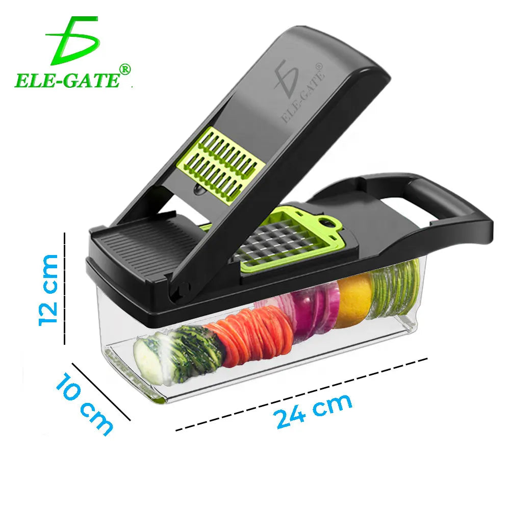 Multi Grater Manual Chopper for Fruits and Vegetables 9 in 1