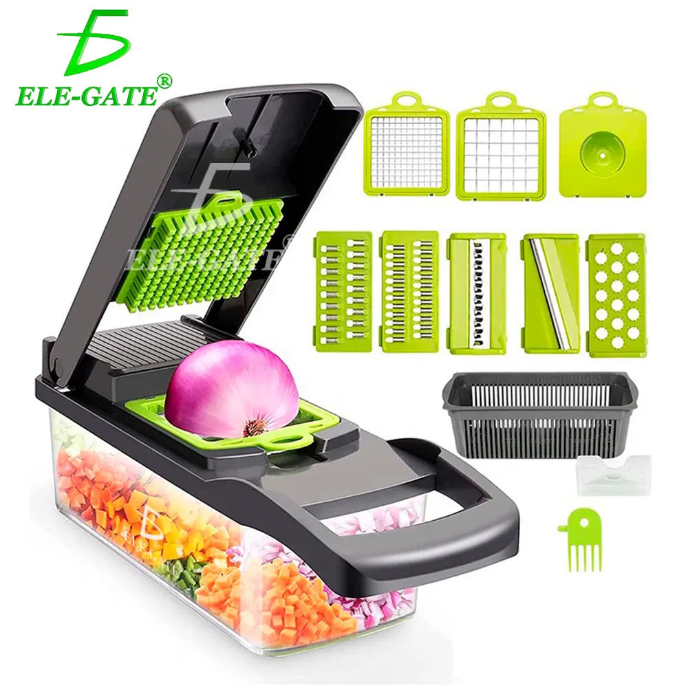 Multi Grater Manual Chopper for Fruits and Vegetables 9 in 1