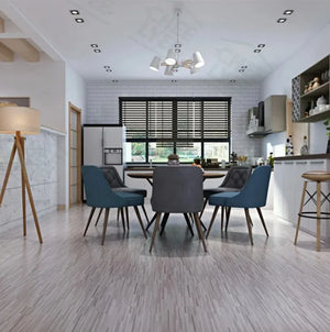 Pegatina de Piso Vinílica con Diseño de Madera o Cemento – Autoadhesiva, Gruesa e Impermeable