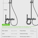 Sistema de ducha completo con botón tipo piano, display digital y ambient light (“grey piano button ambient light shower set”)