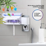 Portacepillos de Dientes con Esterilizador UV Solar