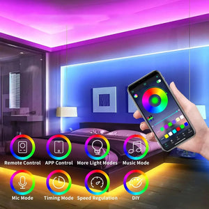Tira LED Neón RGB Impermeable (1‑5m) con Control App