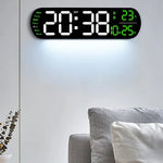 Reloj digital LED 35 cm con control remoto y luz ambiental