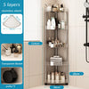Rack transparente multi‑capa tipo carrito para baño o lavabo