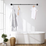 Wall Mounted 180cm Industrial Pipe Clothes Hanging Rail Rod Garment Rack Detachable