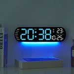 Reloj digital LED 35 cm con control remoto y luz ambiental