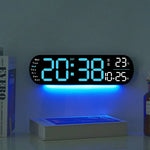 Reloj digital LED 35 cm con control remoto y luz ambiental