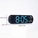 Reloj digital LED 35 cm con control remoto y luz ambiental