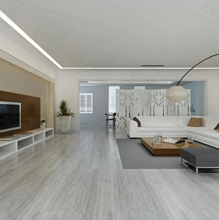Pegatina de Piso Vinílica con Diseño de Madera o Cemento – Autoadhesiva, Gruesa e Impermeable