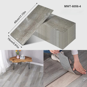 Pegatina de Piso Vinílica con Diseño de Madera o Cemento – Autoadhesiva, Gruesa e Impermeable