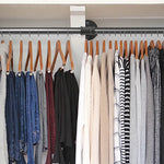 Wall Mounted 180cm Industrial Pipe Clothes Hanging Rail Rod Garment Rack Detachable