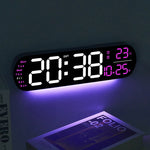 Reloj digital LED 35 cm con control remoto y luz ambiental