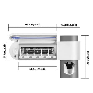 Portacepillos de Dientes con Esterilizador UV Solar
