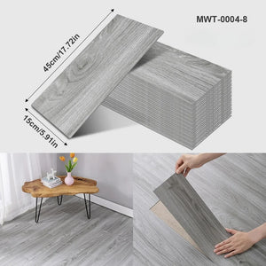 Pegatina de Piso Vinílica con Diseño de Madera o Cemento – Autoadhesiva, Gruesa e Impermeable
