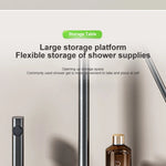 Sistema de ducha completo con botón tipo piano, display digital y ambient light (“grey piano button ambient light shower set”)
