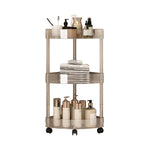 Rack transparente multi‑capa tipo carrito para baño o lavabo