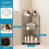 Rack transparente multi‑capa tipo carrito para baño o lavabo