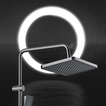 Sistema de ducha completo con botón tipo piano, display digital y ambient light (“grey piano button ambient light shower set”)