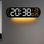 Reloj digital LED 35 cm con control remoto y luz ambiental