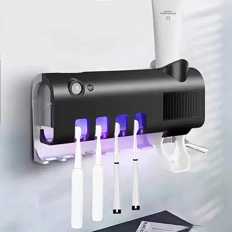 Portacepillos de Dientes con Esterilizador UV Solar