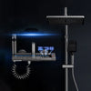 Sistema de ducha completo con botón tipo piano, display digital y ambient light (“grey piano button ambient light shower set”)