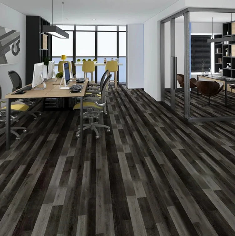 Pegatina de Piso Vinílica con Diseño de Madera o Cemento – Autoadhesiva, Gruesa e Impermeable