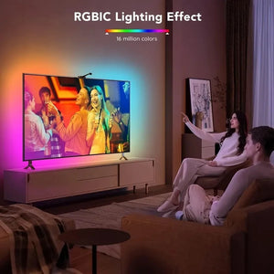 Retroiluminación LED RGBIC para TV con Cámara y App (55‑75″)