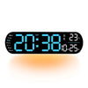 Reloj digital LED 35 cm con control remoto y luz ambiental