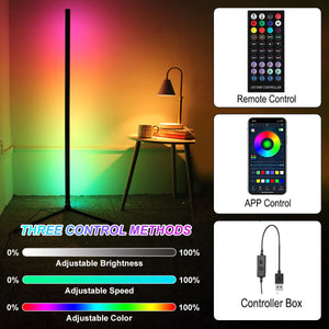 Lámpara de esquina inteligente Tuya de piso 160 cm (RGB, Alexa)