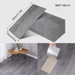 Pegatina de Piso Vinílica con Diseño de Madera o Cemento – Autoadhesiva, Gruesa e Impermeable