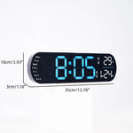 Reloj digital LED 35 cm con control remoto y luz ambiental